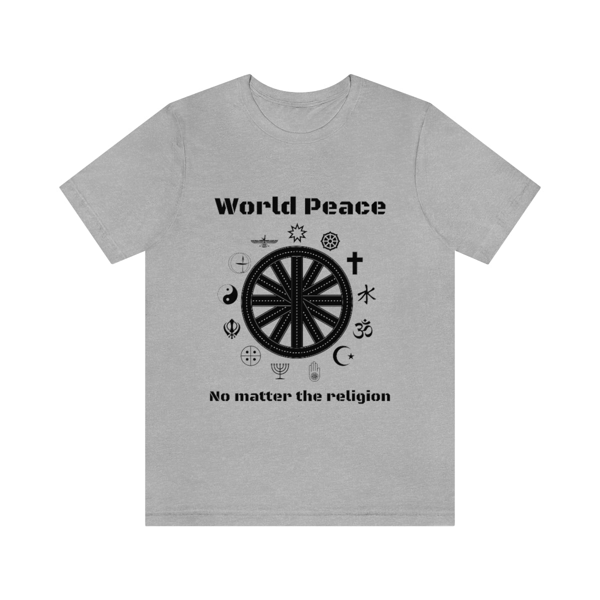 World peace no matter the religion - Unisex Short Sleeve Tee