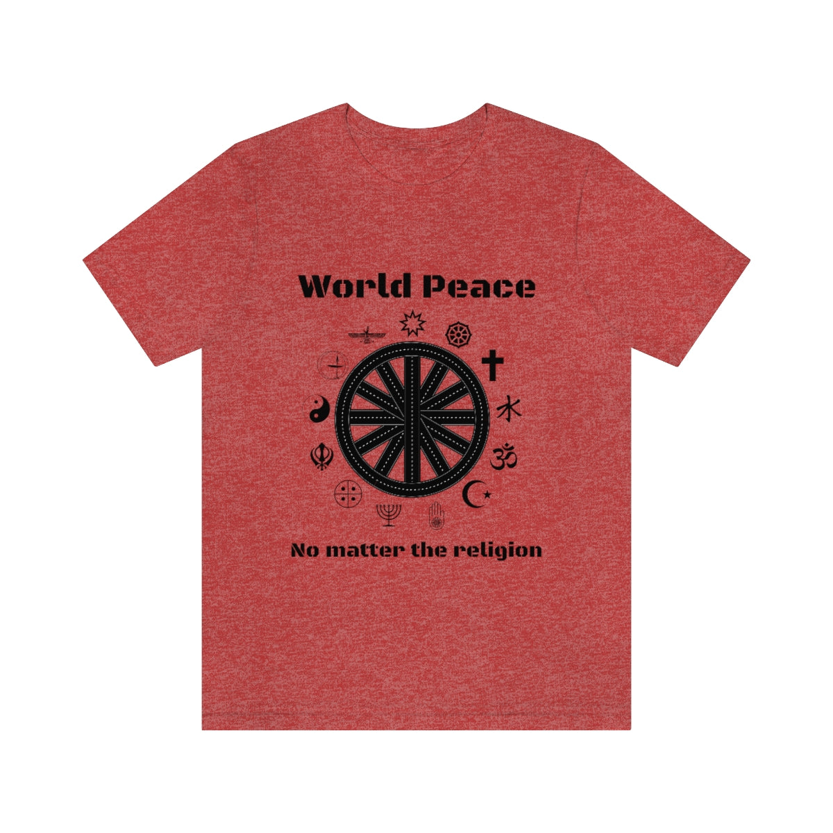 World peace no matter the religion - Unisex Short Sleeve Tee