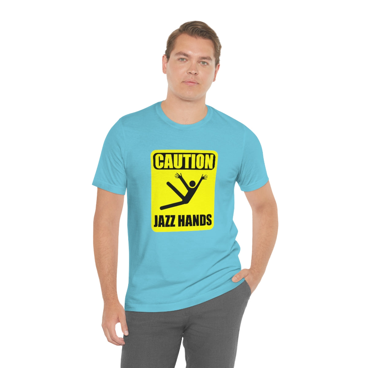 Caution Jazz hands - Funny - Unisex Short Sleeve Tee