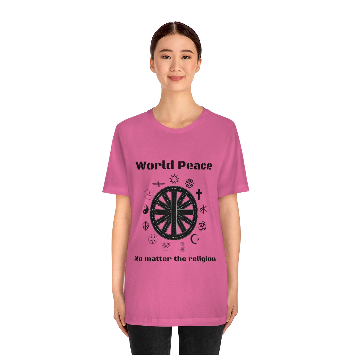 World peace no matter the religion - Unisex Short Sleeve Tee