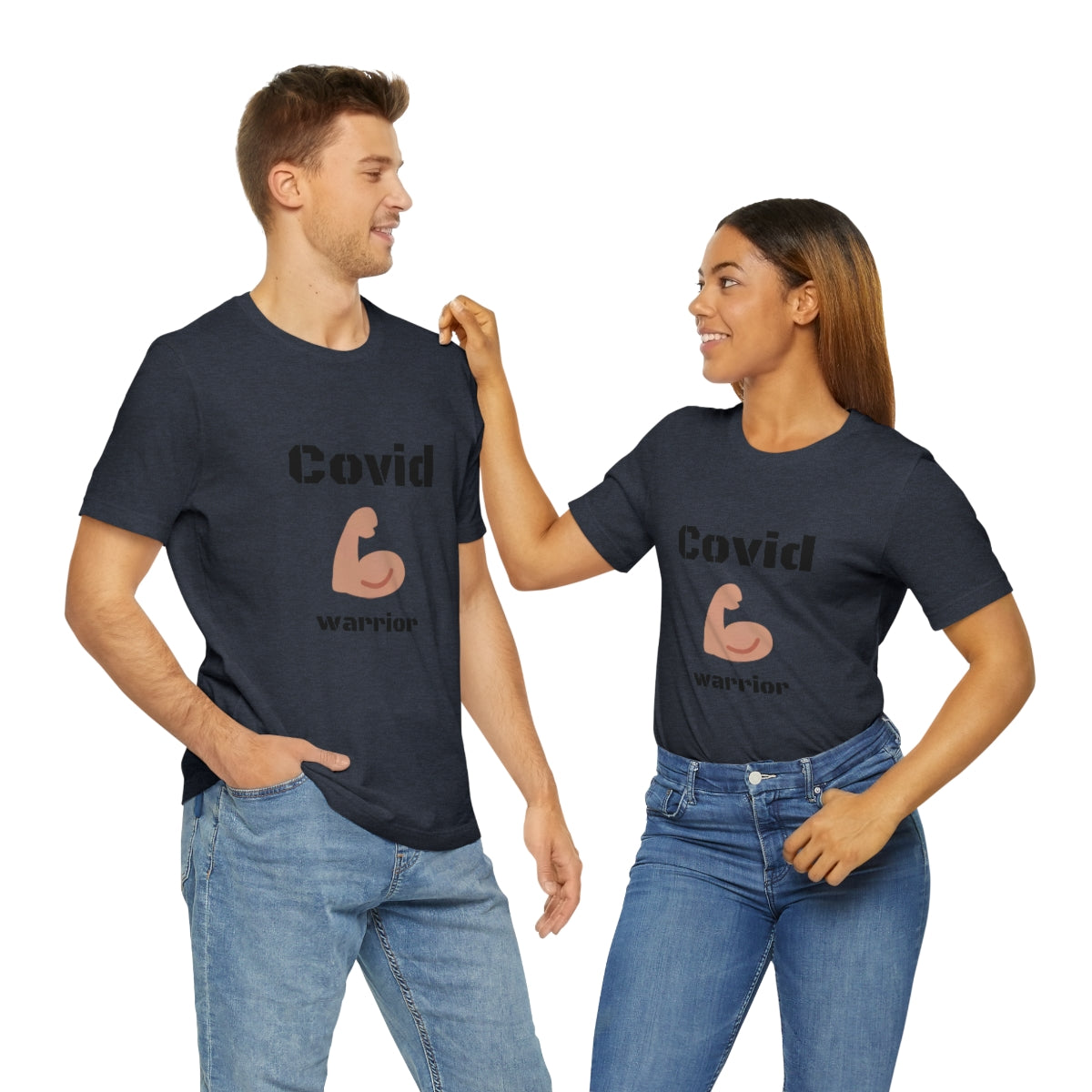 Covid Warrior - Designed - Unisex Short Sleeve Tee - CrazyTomTShirts