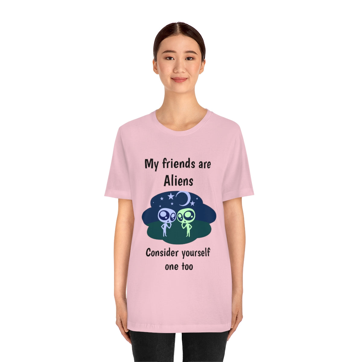 My friends are aliens - Funny Unisex Short Sleeve Tee