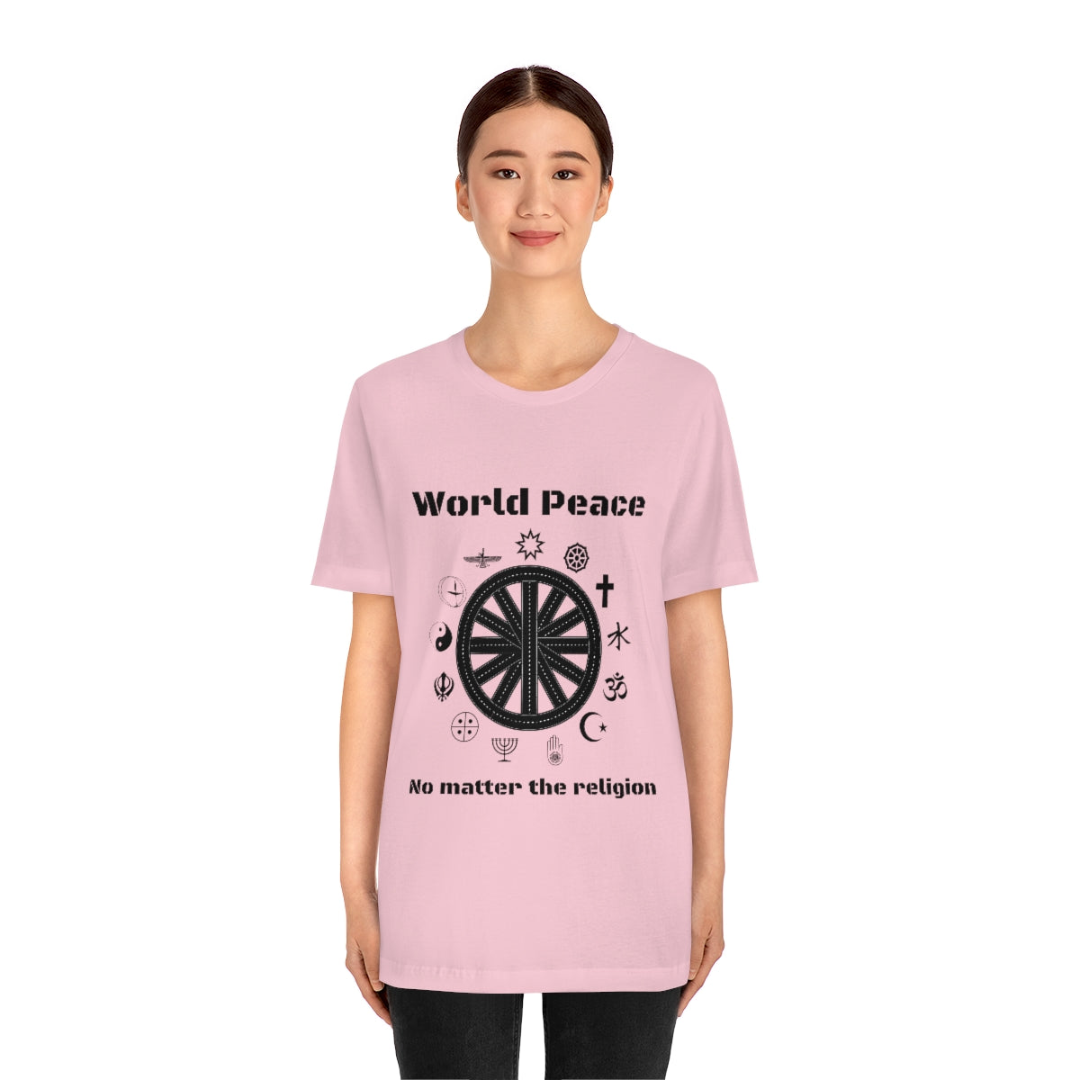 World peace no matter the religion - Unisex Short Sleeve Tee