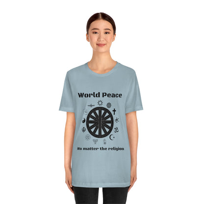 World peace no matter the religion - Unisex Short Sleeve Tee