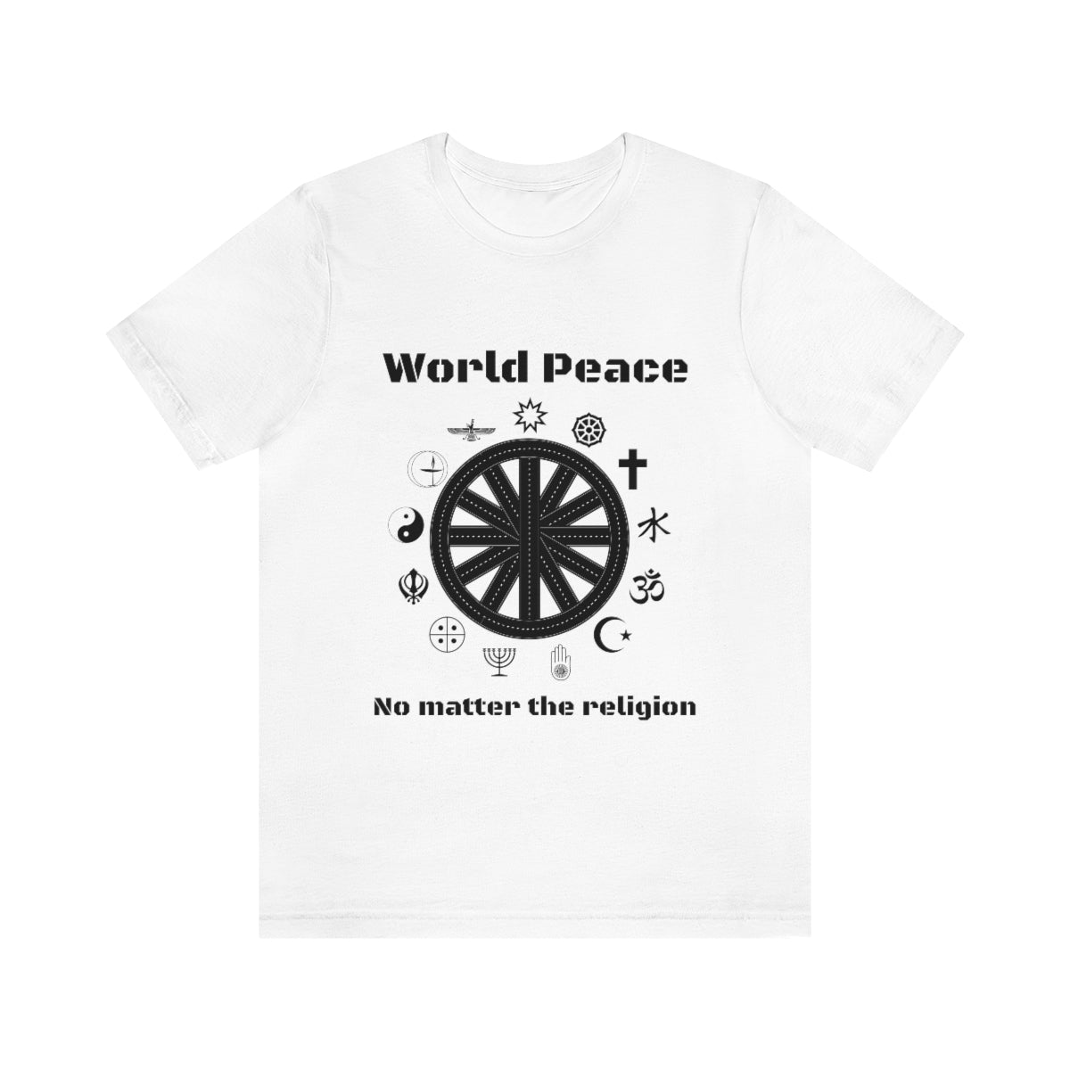 World peace no matter the religion - Unisex Short Sleeve Tee