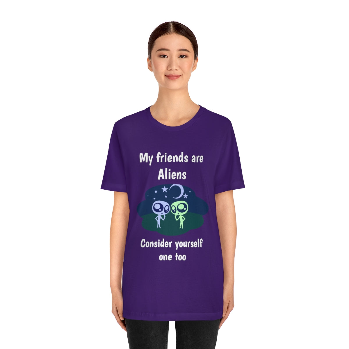 My friends are aliens - Funny Unisex Short Sleeve Tee