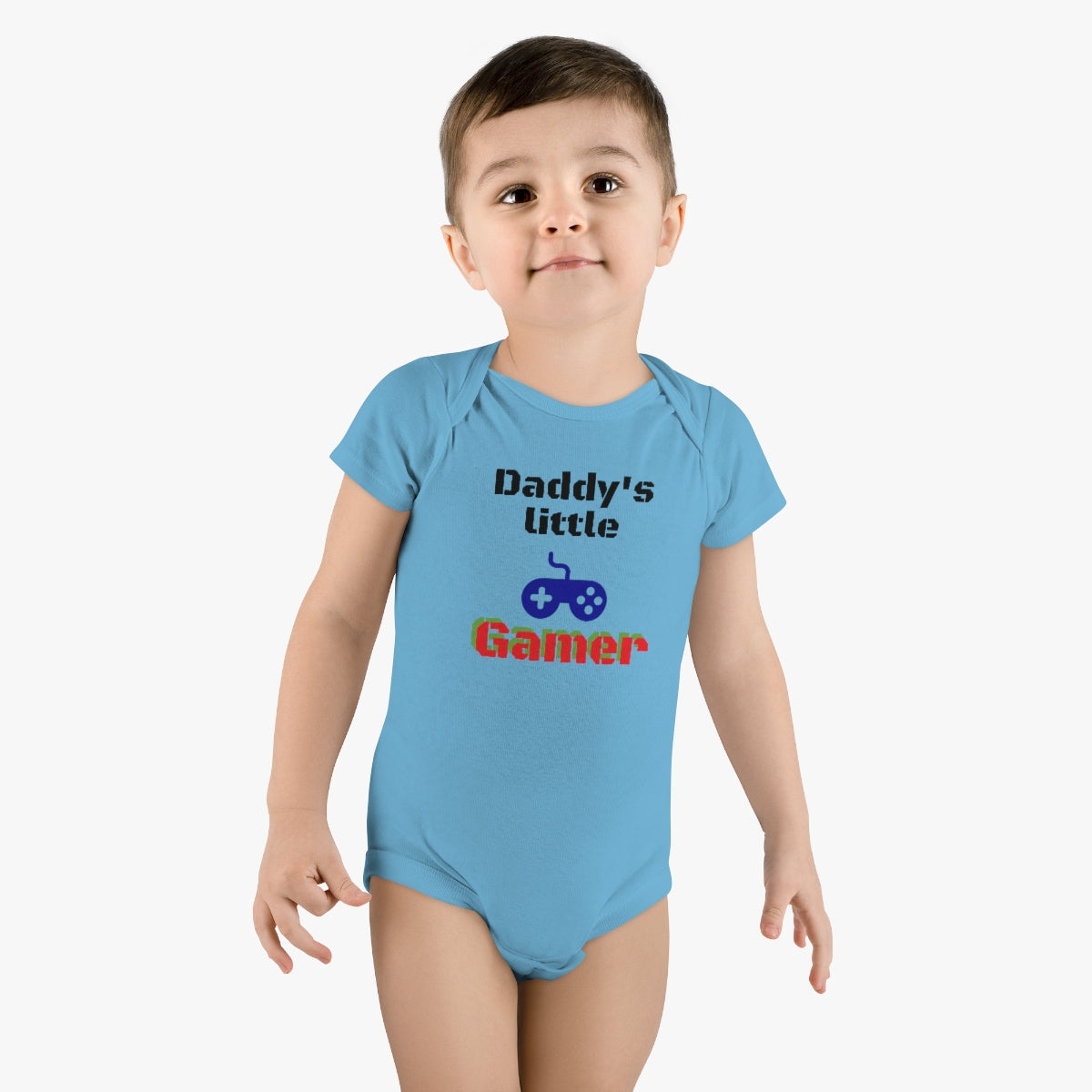 Daddy's little gamer - Baby Short Sleeve Onesie®.