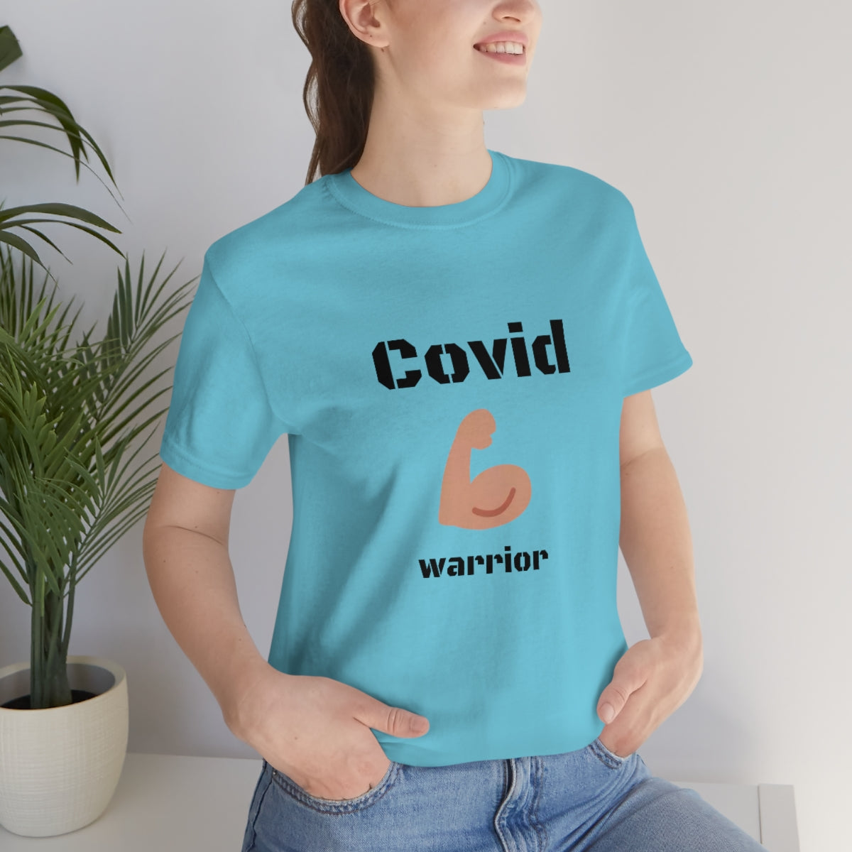 Covid Warrior - Designed - Unisex Short Sleeve Tee - CrazyTomTShirts