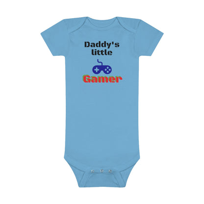 Daddy's little gamer - Baby Short Sleeve Onesie®.