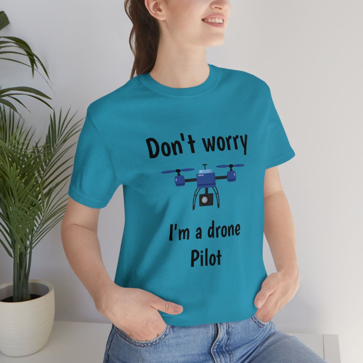 Don't worry I'm a drone pilot - Funny Short Sleeve Tee