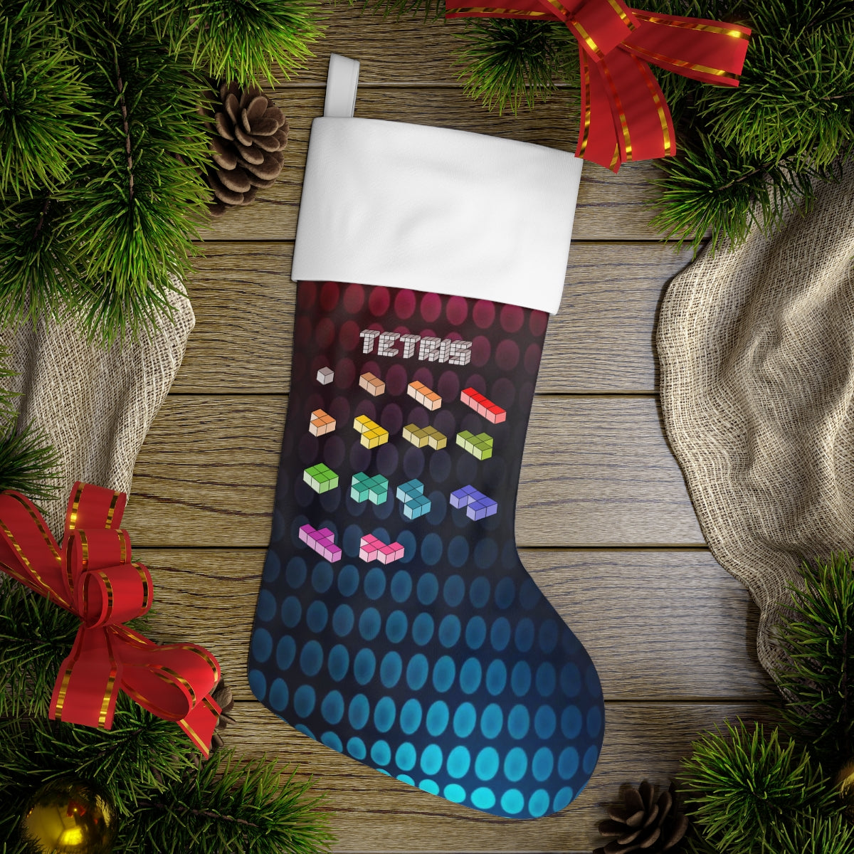 Tetris - Holiday Stocking - CrazyTomTShirts