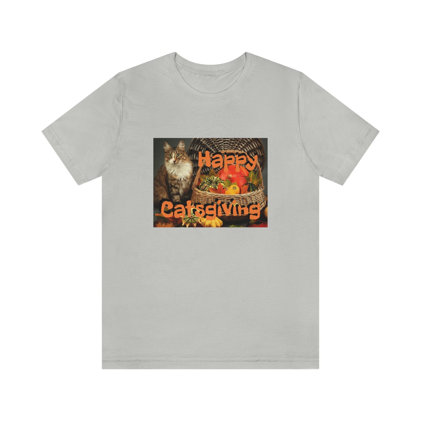 Happy Catsgiving - Funny THANKSGIVING CAT - Unisex Short Sleeve Tee