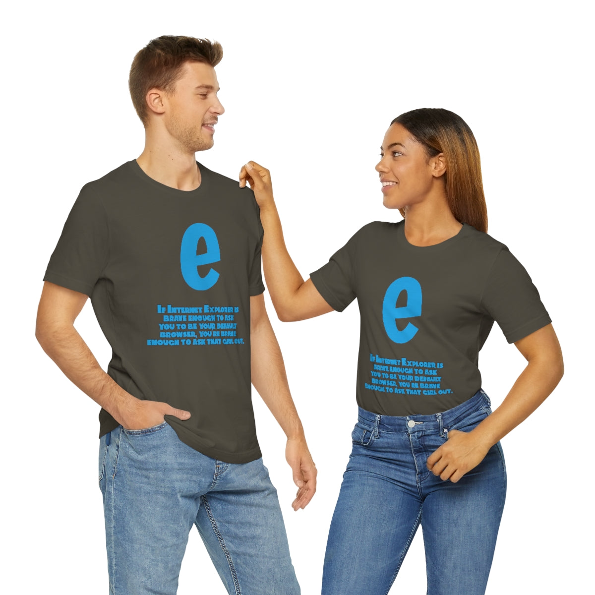 Funny and Inspirational "Internet Explorer" - Unisex Short Sleeve Tee