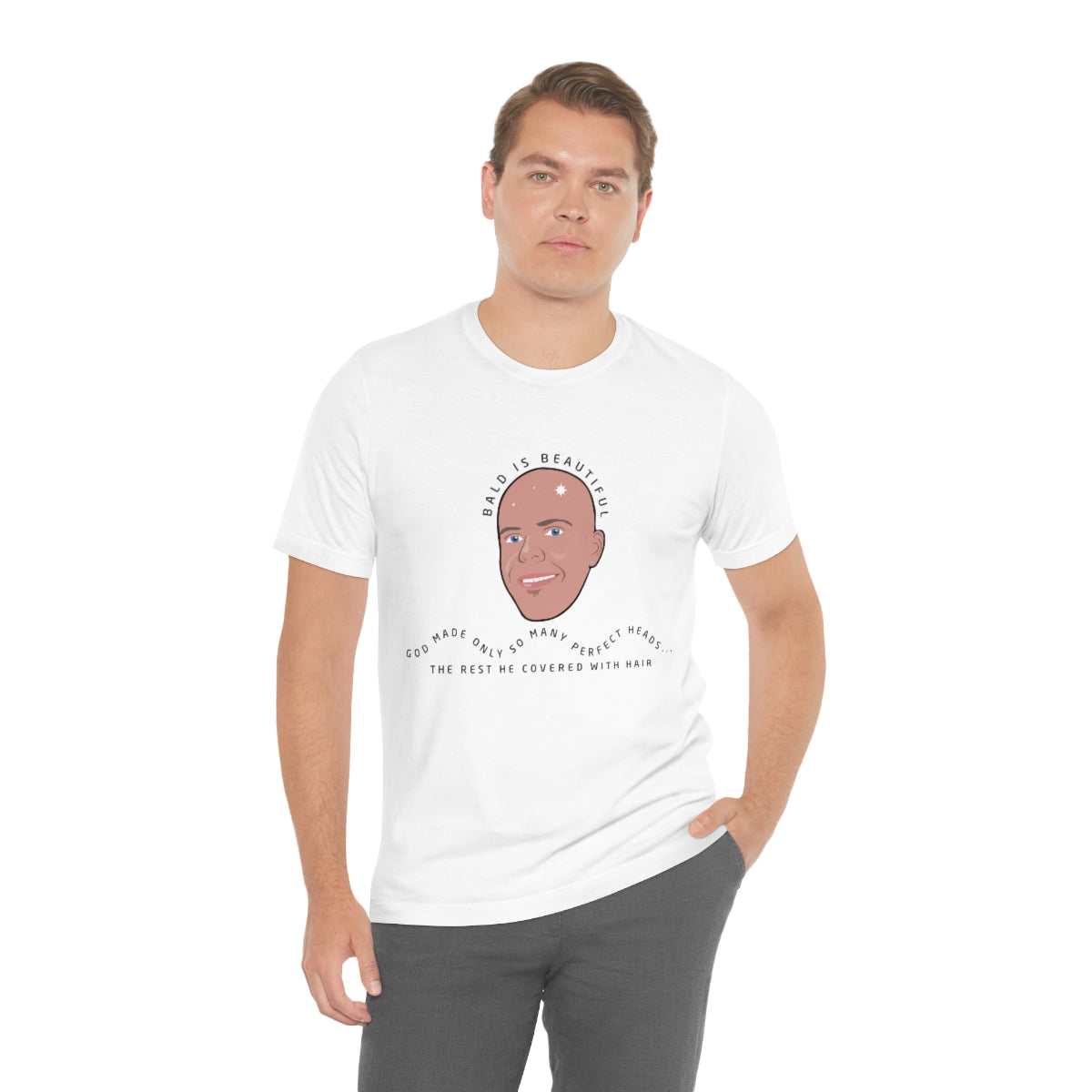 Bald is beautiful - Funny Unisex Short Sleeve Tee