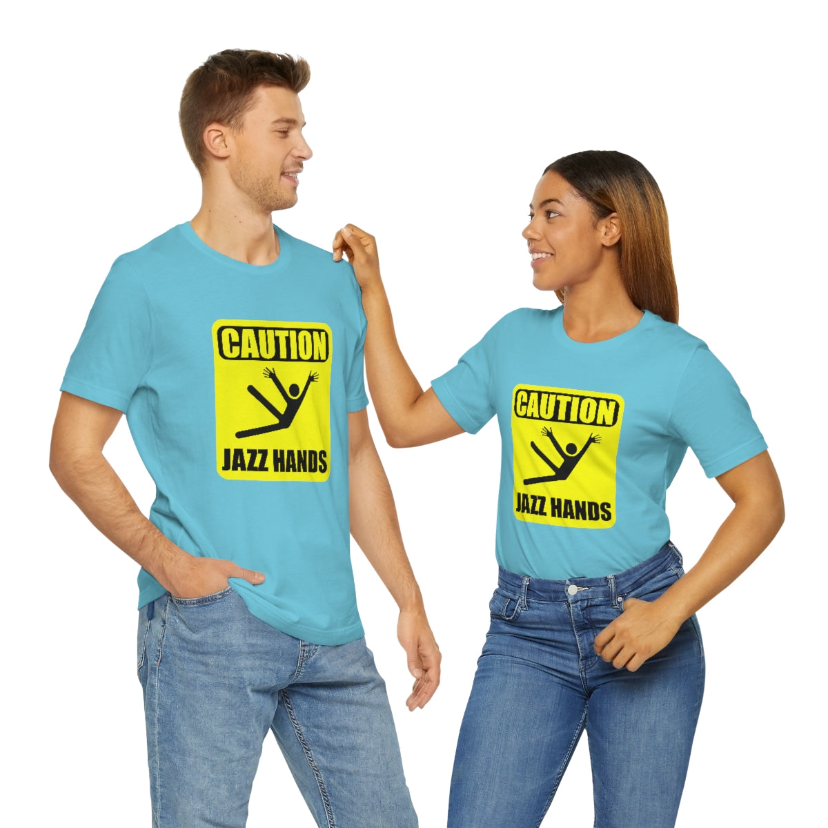 Caution Jazz hands - Funny - Unisex Short Sleeve Tee