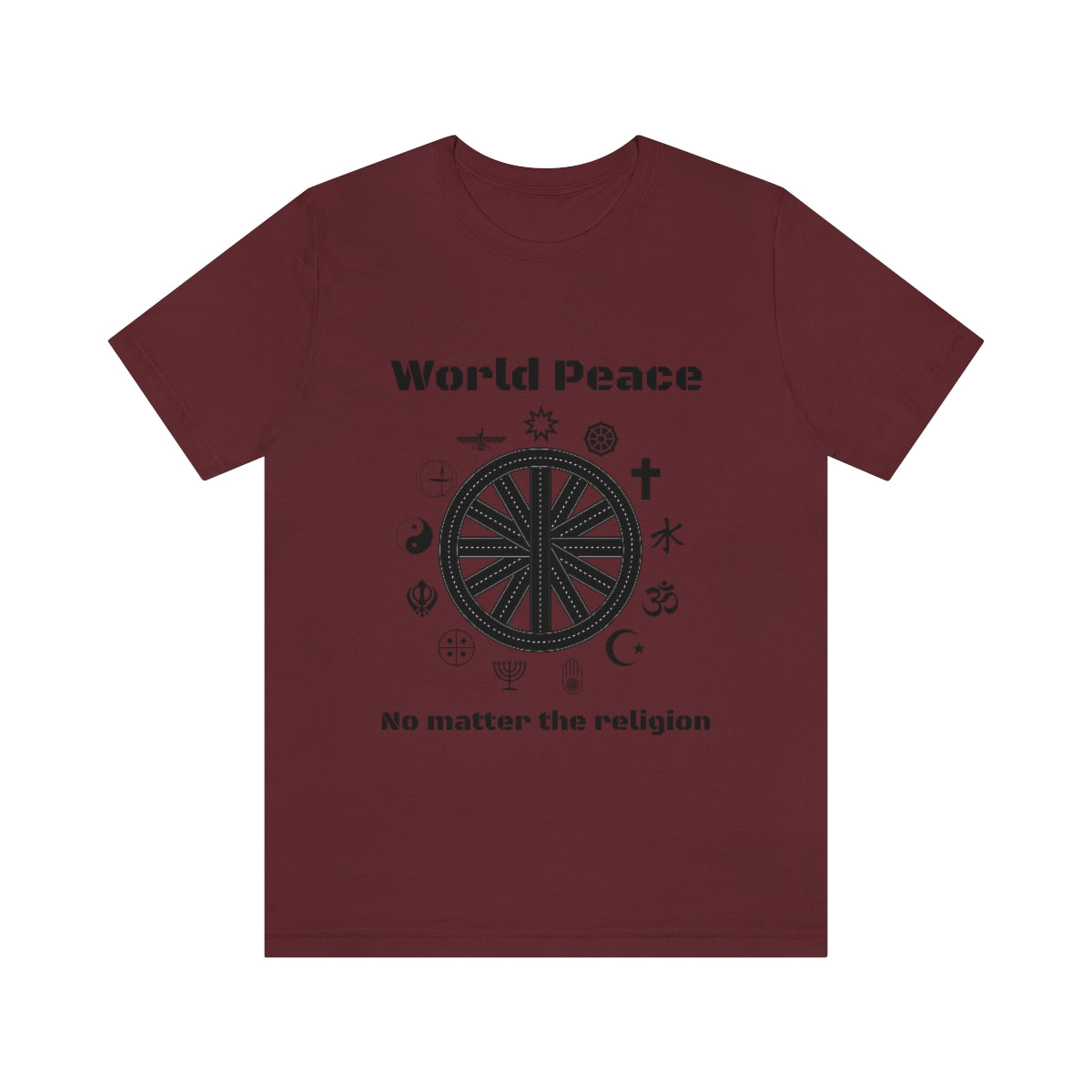 World peace no matter the religion - Unisex Short Sleeve Tee