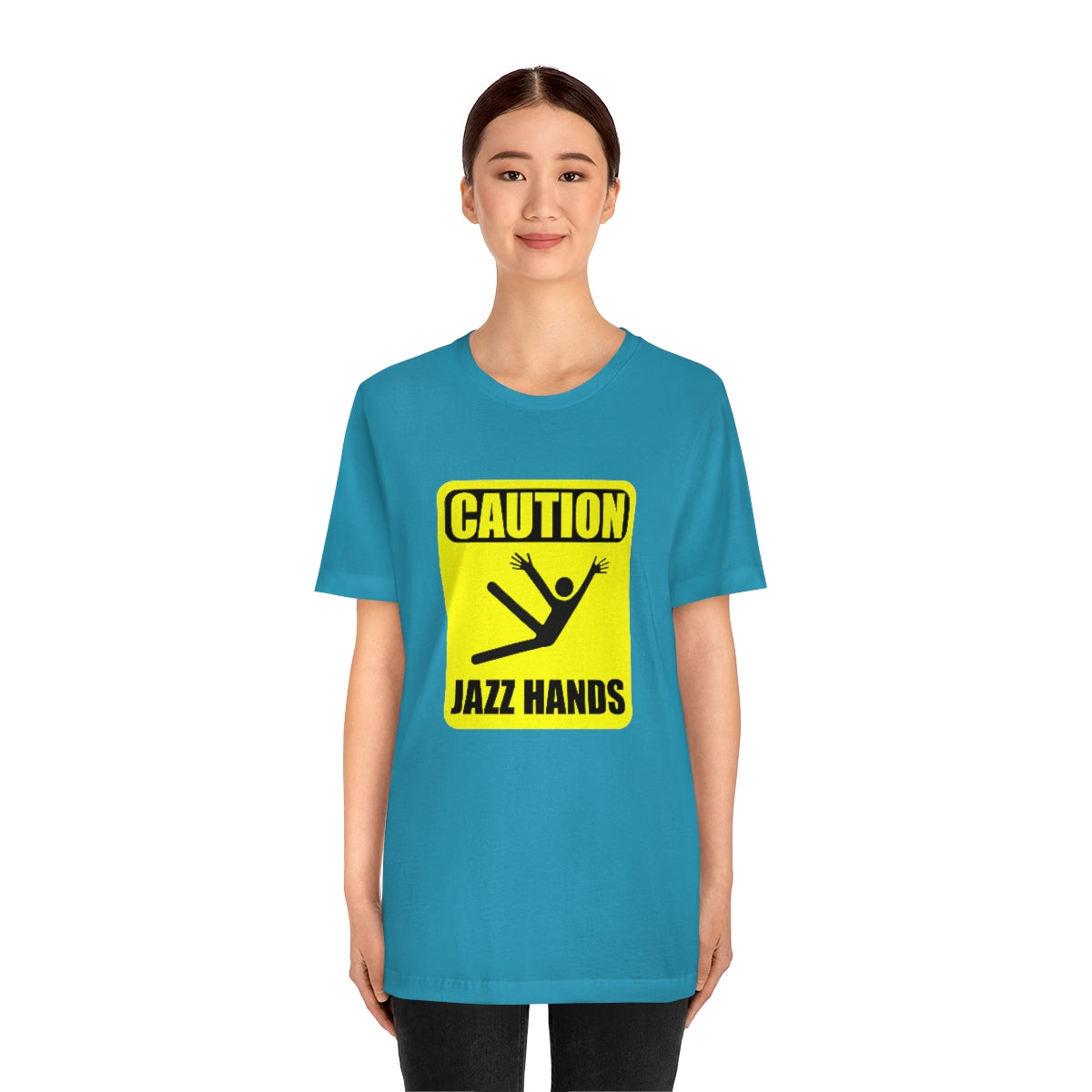 Caution Jazz hands - Funny - Unisex Short Sleeve Tee