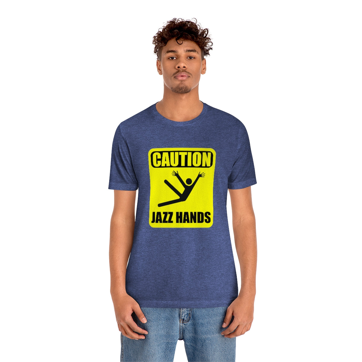 Caution Jazz hands - Funny - Unisex Short Sleeve Tee