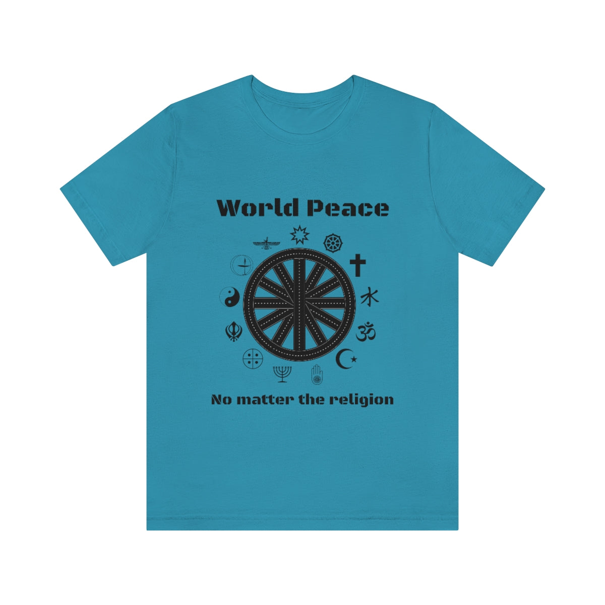 World peace no matter the religion - Unisex Short Sleeve Tee