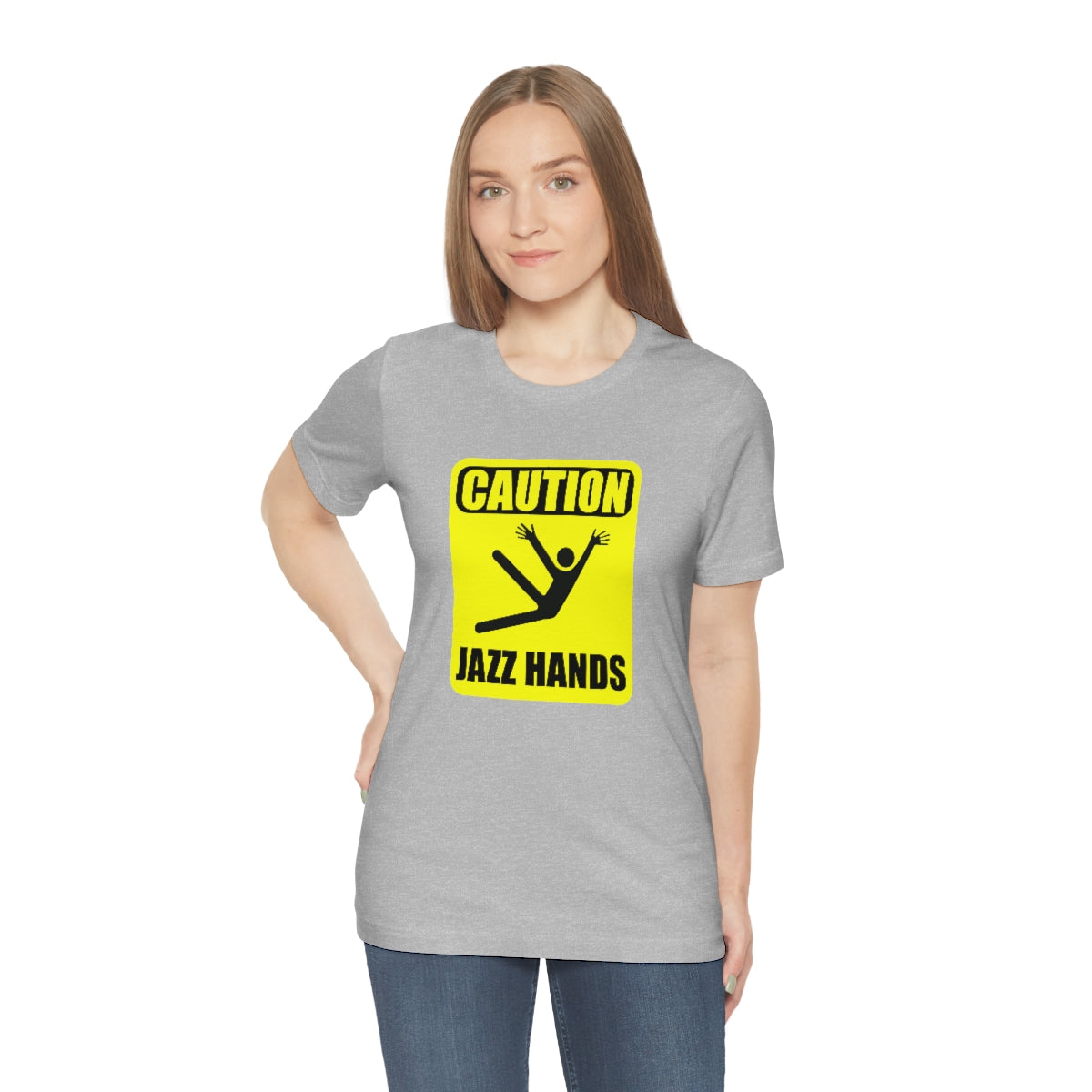 Caution Jazz hands - Funny - Unisex Short Sleeve Tee