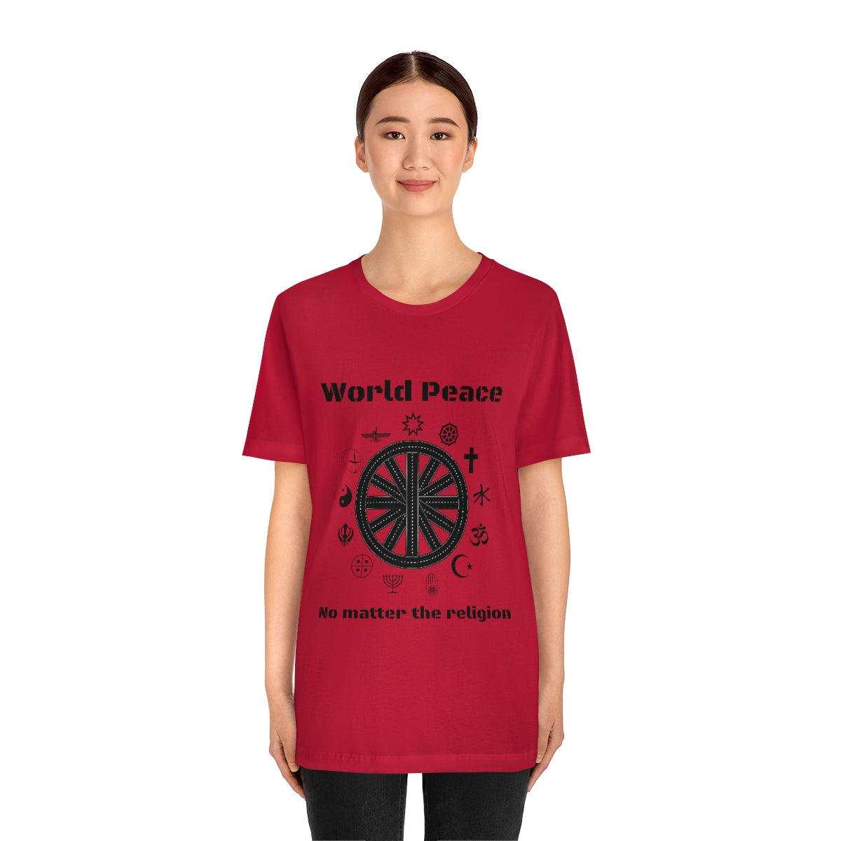 World peace no matter the religion - Unisex Short Sleeve Tee