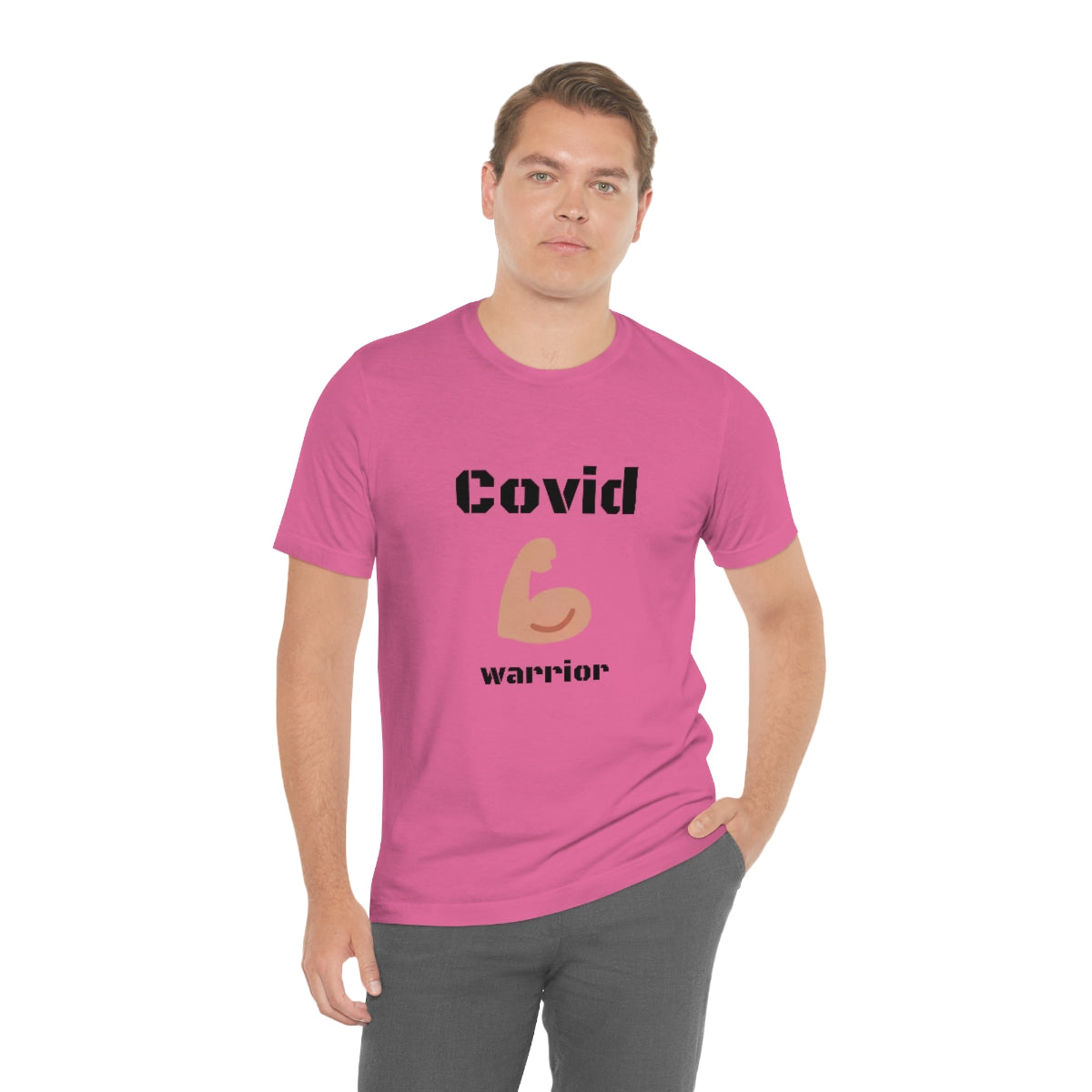 Covid Warrior - Designed - Unisex Short Sleeve Tee - CrazyTomTShirts