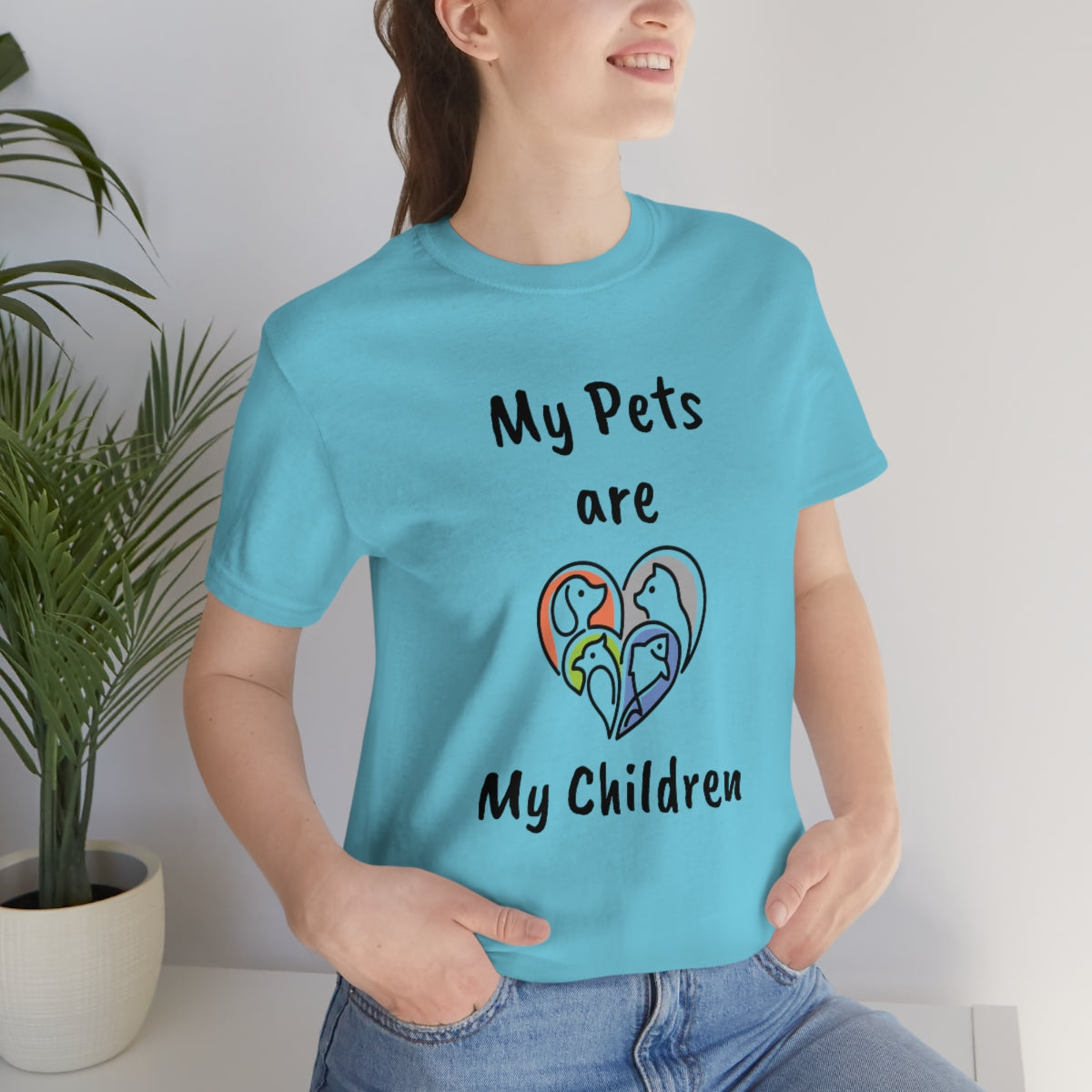 My pets are my children - Funny - Unisex Short Sleeve Tee
