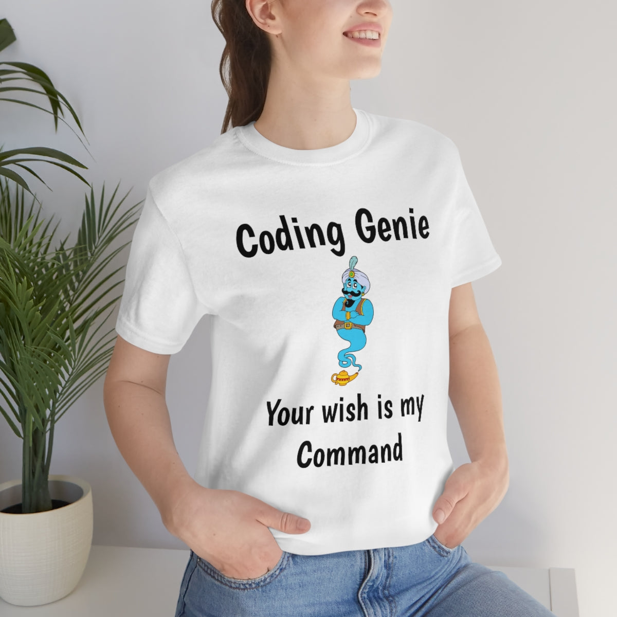 Coding Genie - Funny Tech - Unisex Short Sleeve Tee