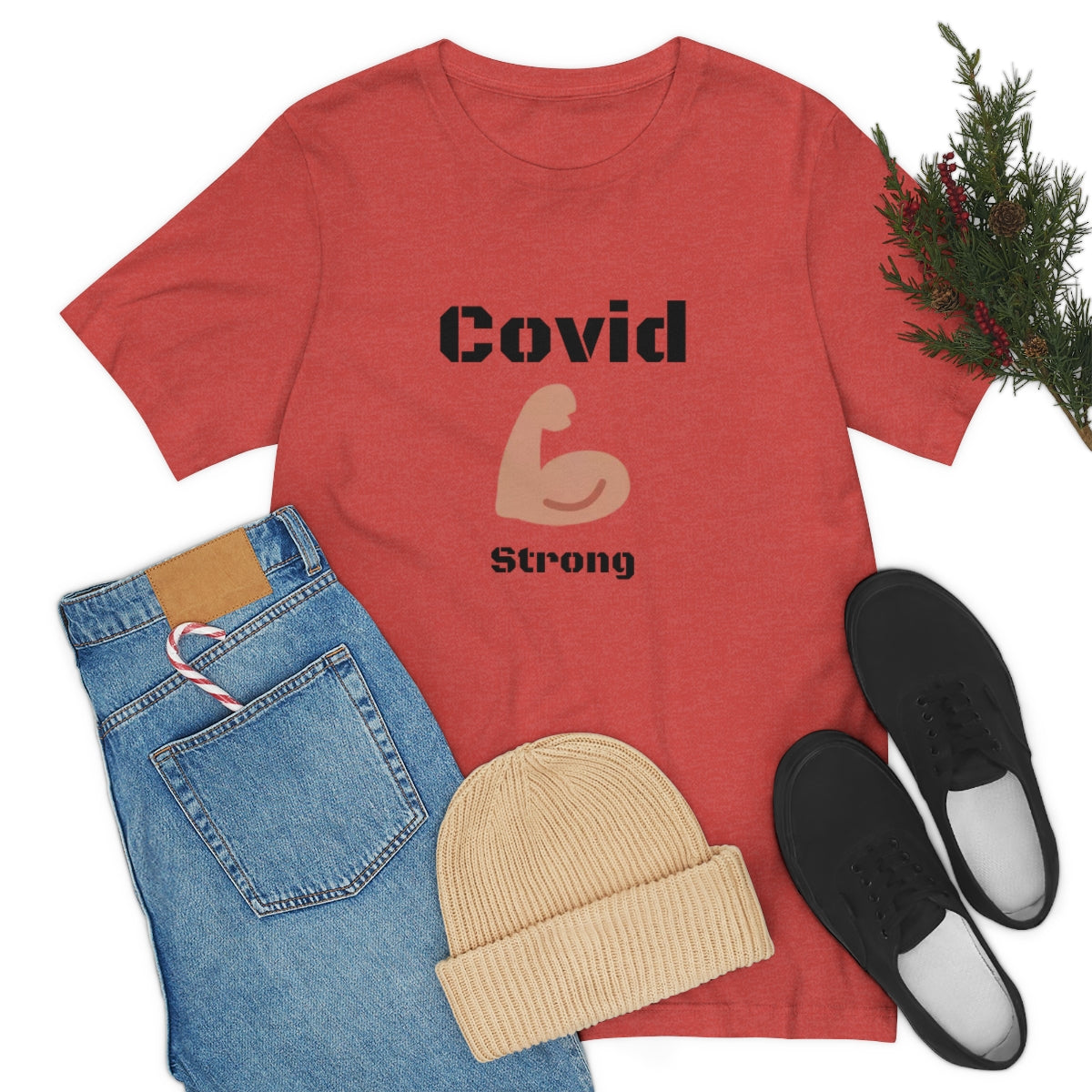 Covid Strong - Designed - Unisex Short Sleeve Tee.