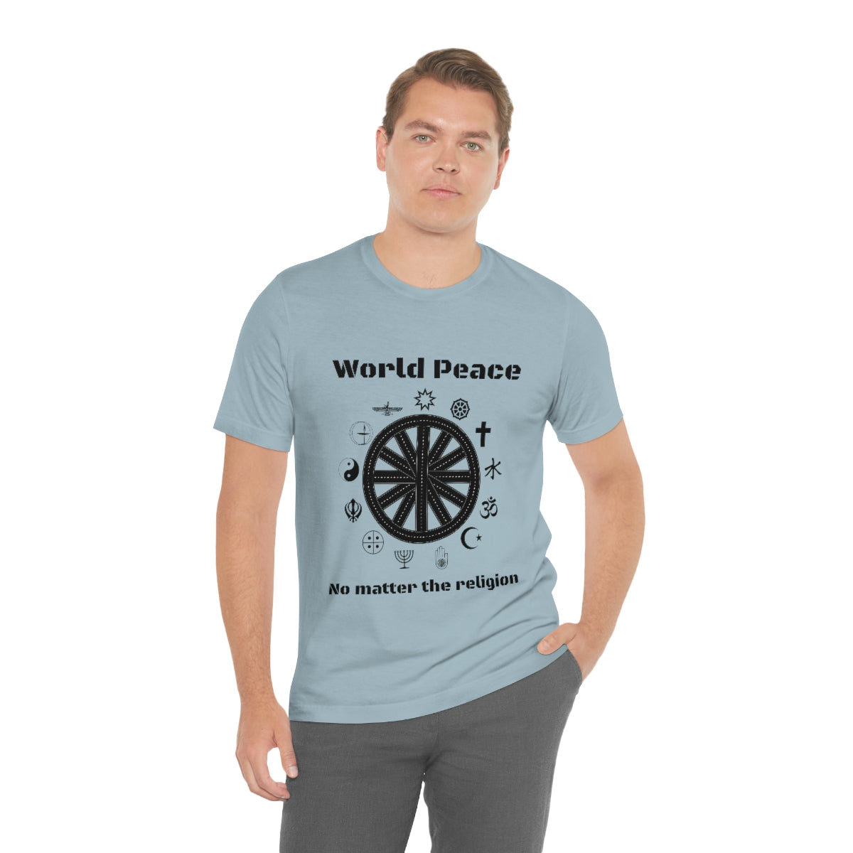 World peace no matter the religion - Unisex Short Sleeve Tee