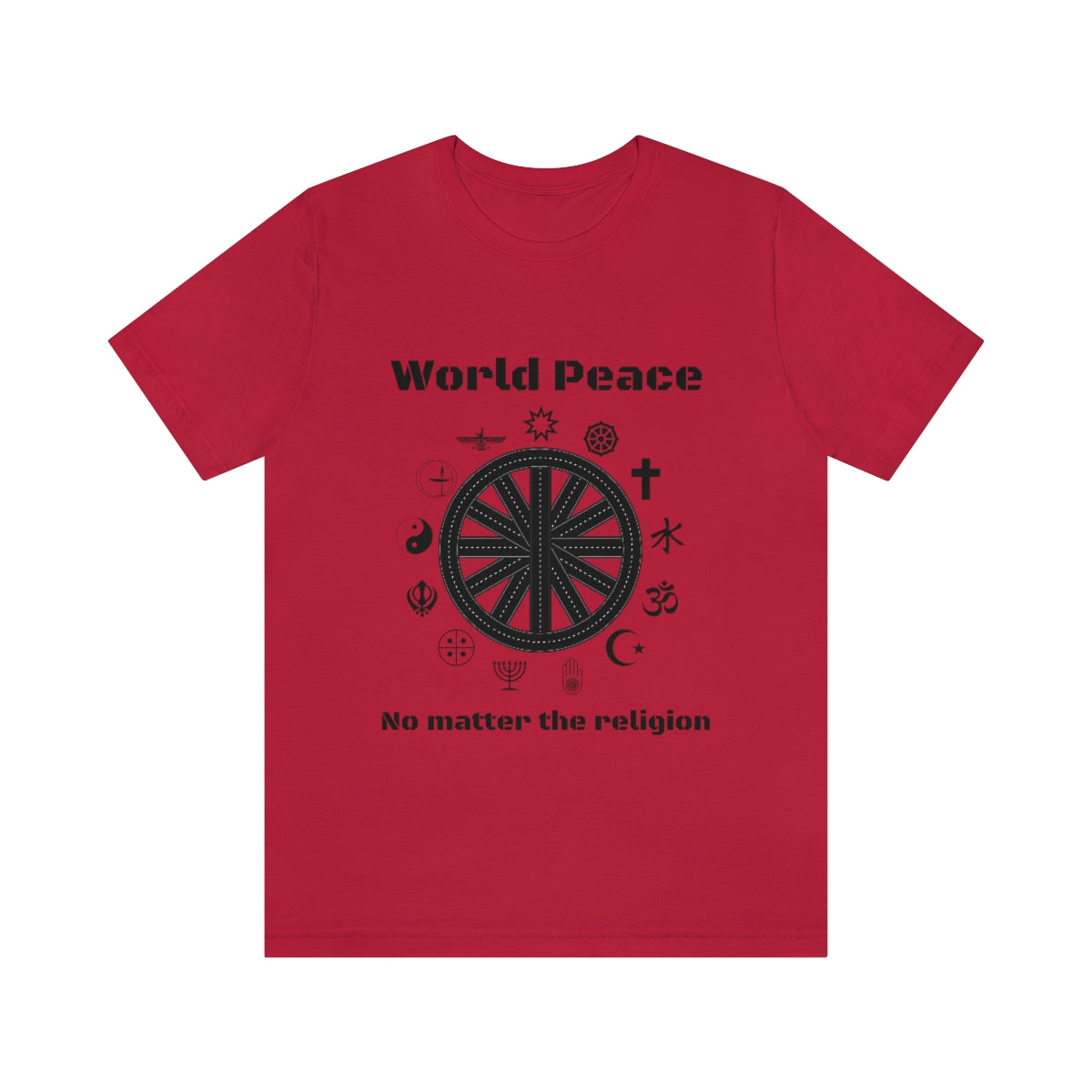 World peace no matter the religion - Unisex Short Sleeve Tee