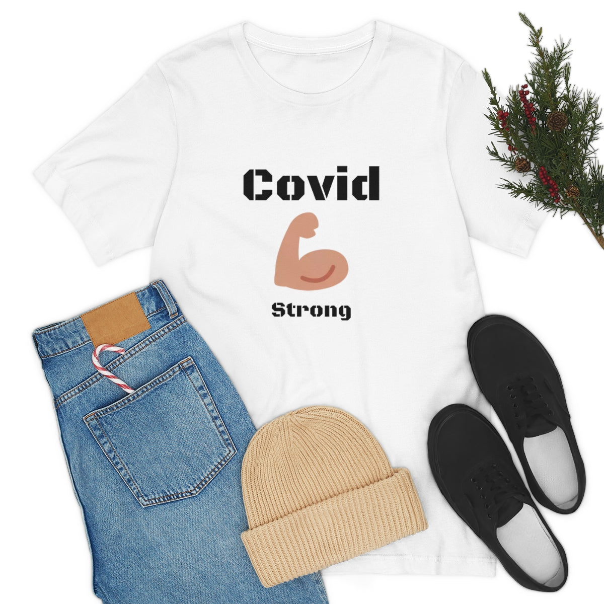 Covid Strong - Designed - Unisex Short Sleeve Tee.