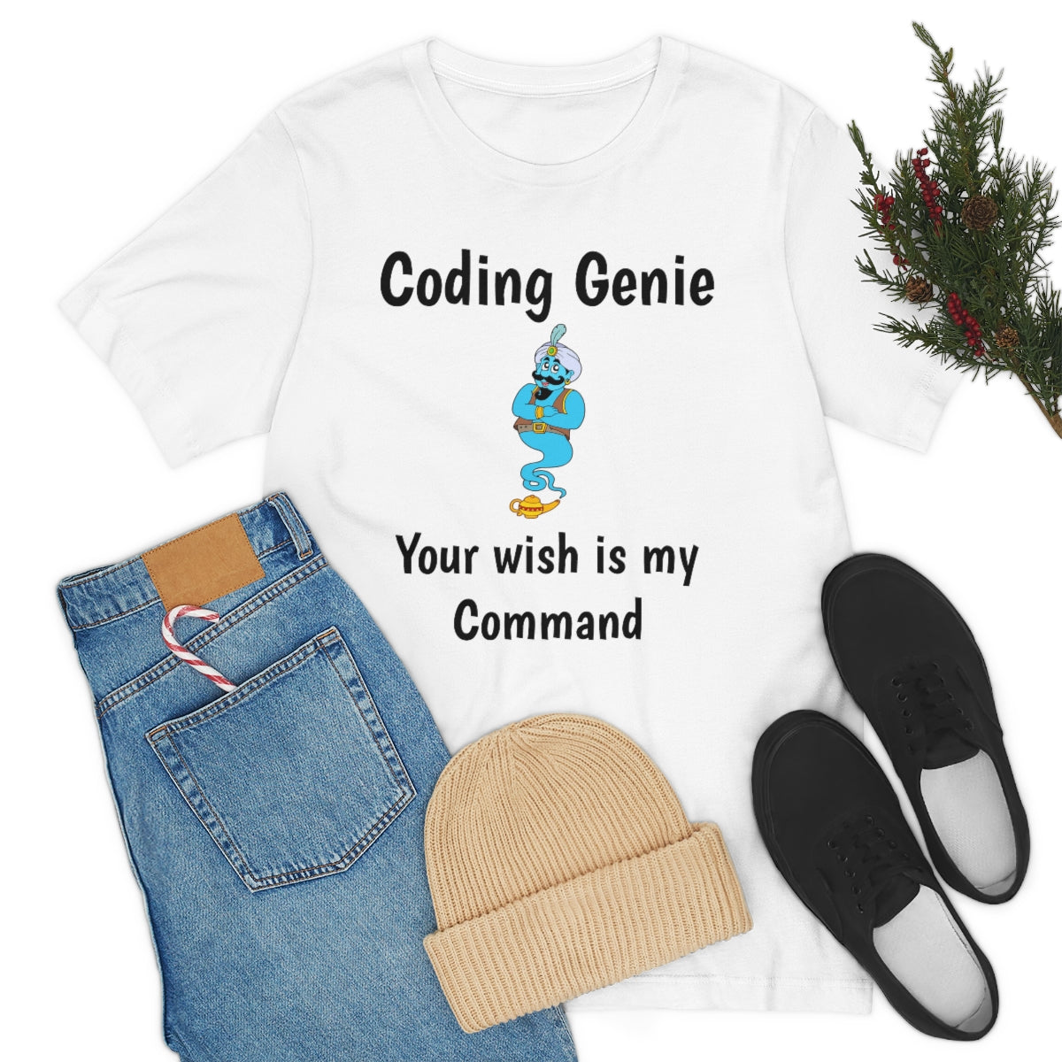 Coding Genie - Funny Tech - Unisex Short Sleeve Tee