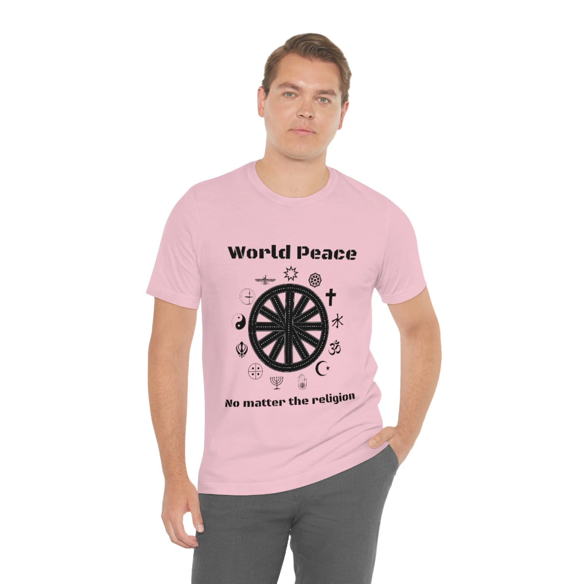 World peace no matter the religion - Unisex Short Sleeve Tee