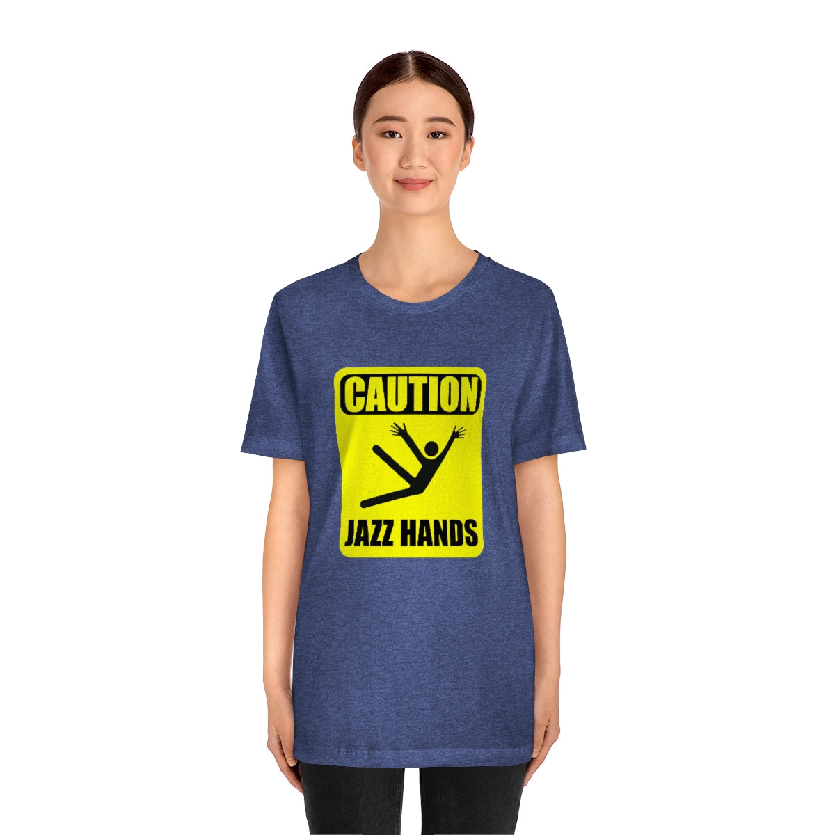 Caution Jazz hands - Funny - Unisex Short Sleeve Tee