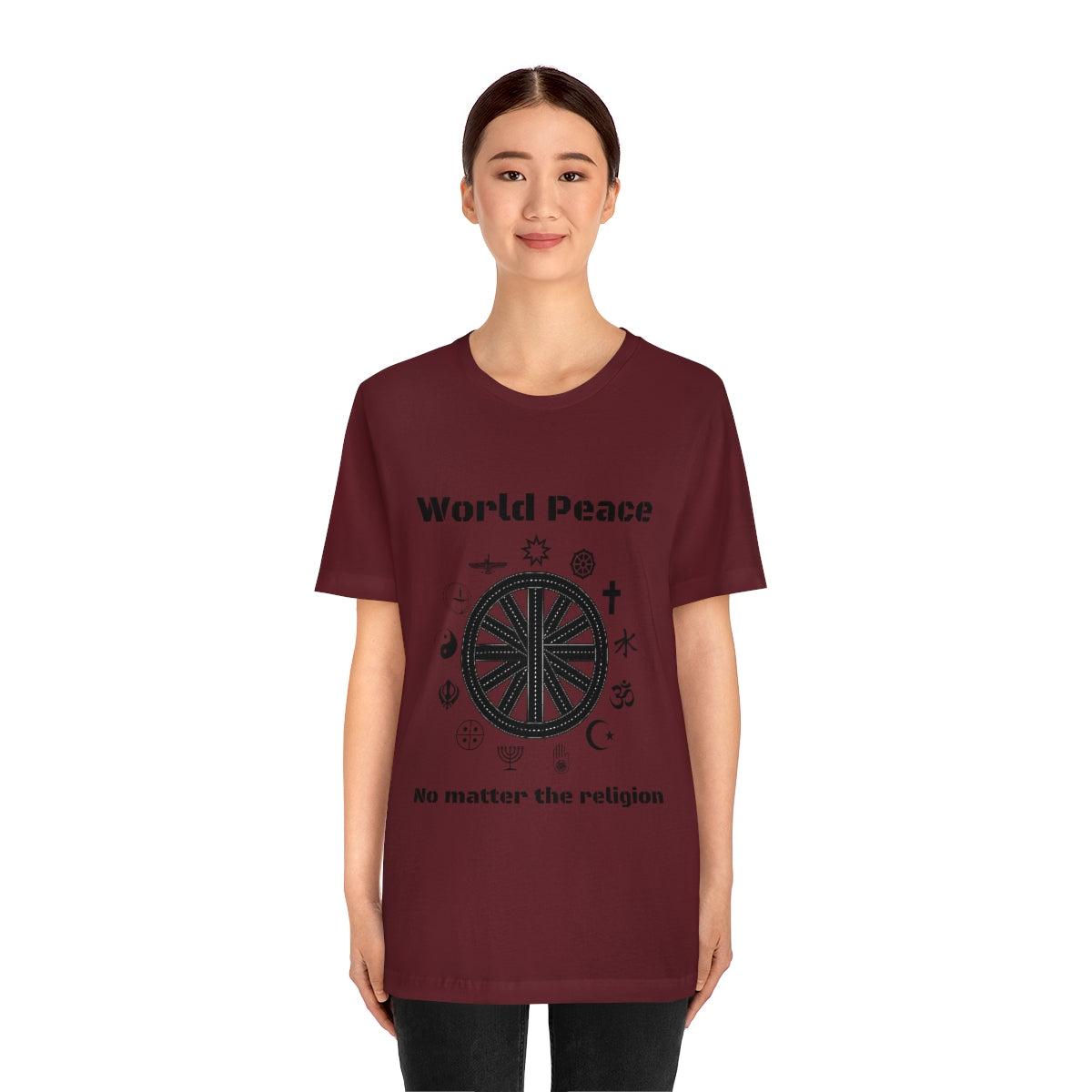 World peace no matter the religion - Unisex Short Sleeve Tee