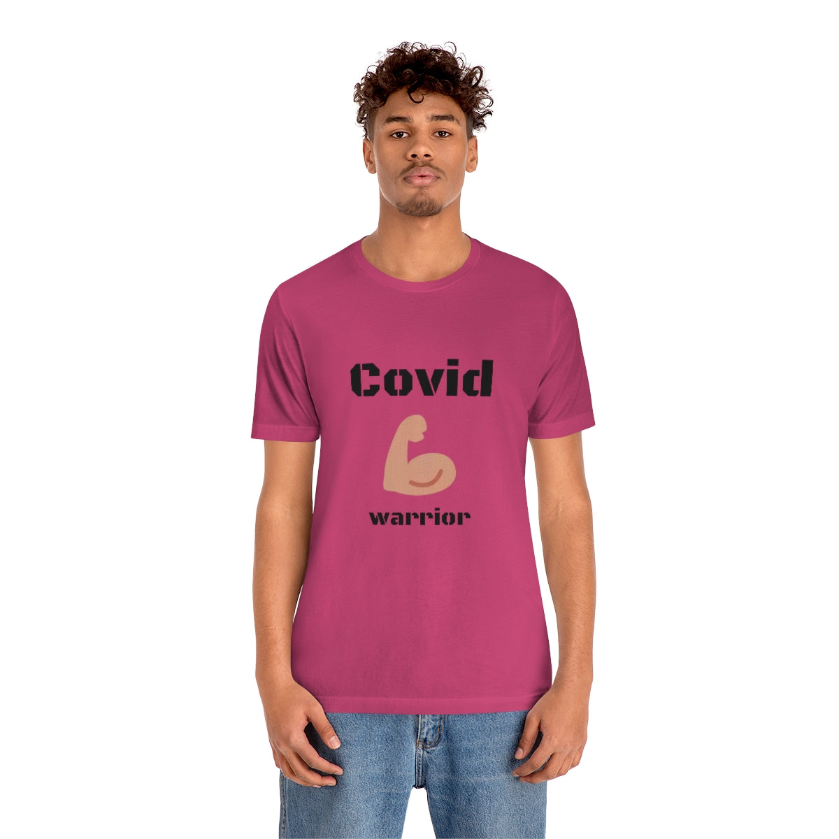 Covid Warrior - Designed - Unisex Short Sleeve Tee - CrazyTomTShirts