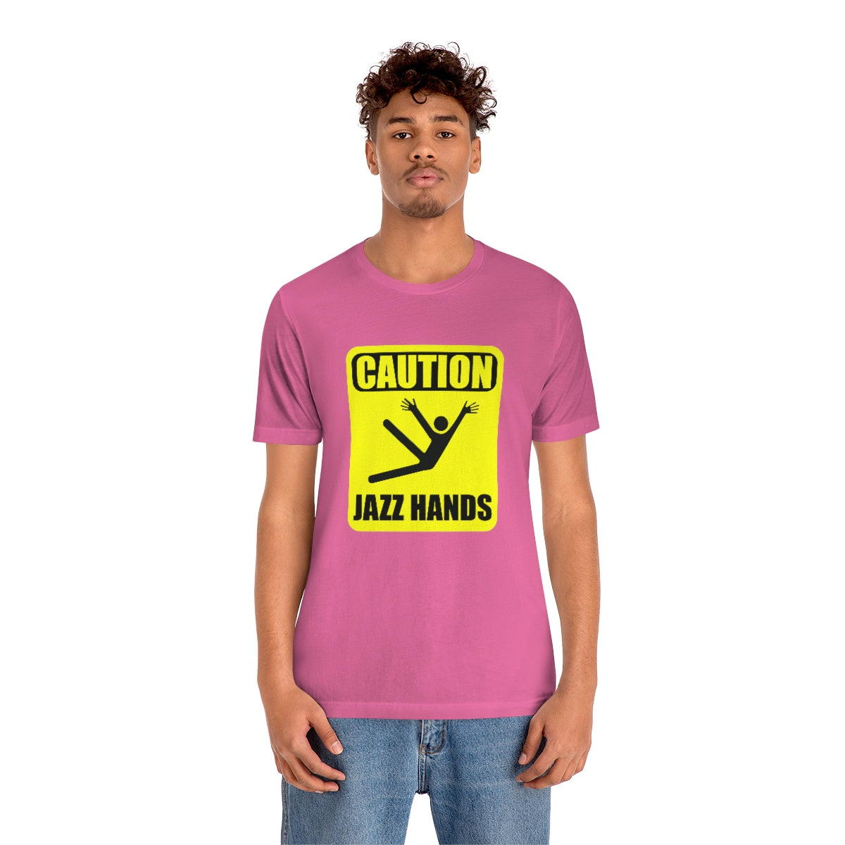 Caution Jazz hands - Funny - Unisex Short Sleeve Tee