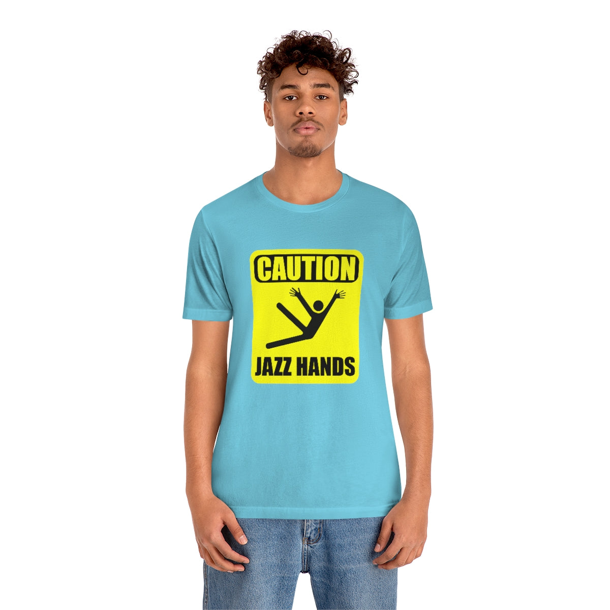 Caution Jazz hands - Funny - Unisex Short Sleeve Tee