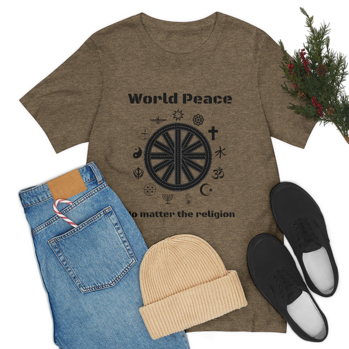 World peace no matter the religion - Unisex Short Sleeve Tee