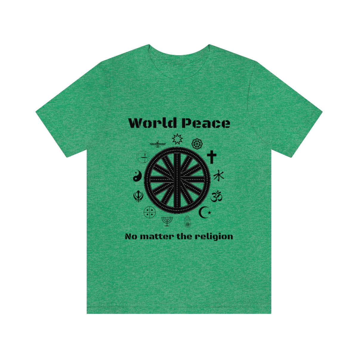 World peace no matter the religion - Unisex Short Sleeve Tee