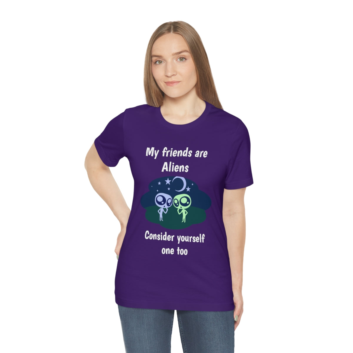 My friends are aliens - Funny Unisex Short Sleeve Tee