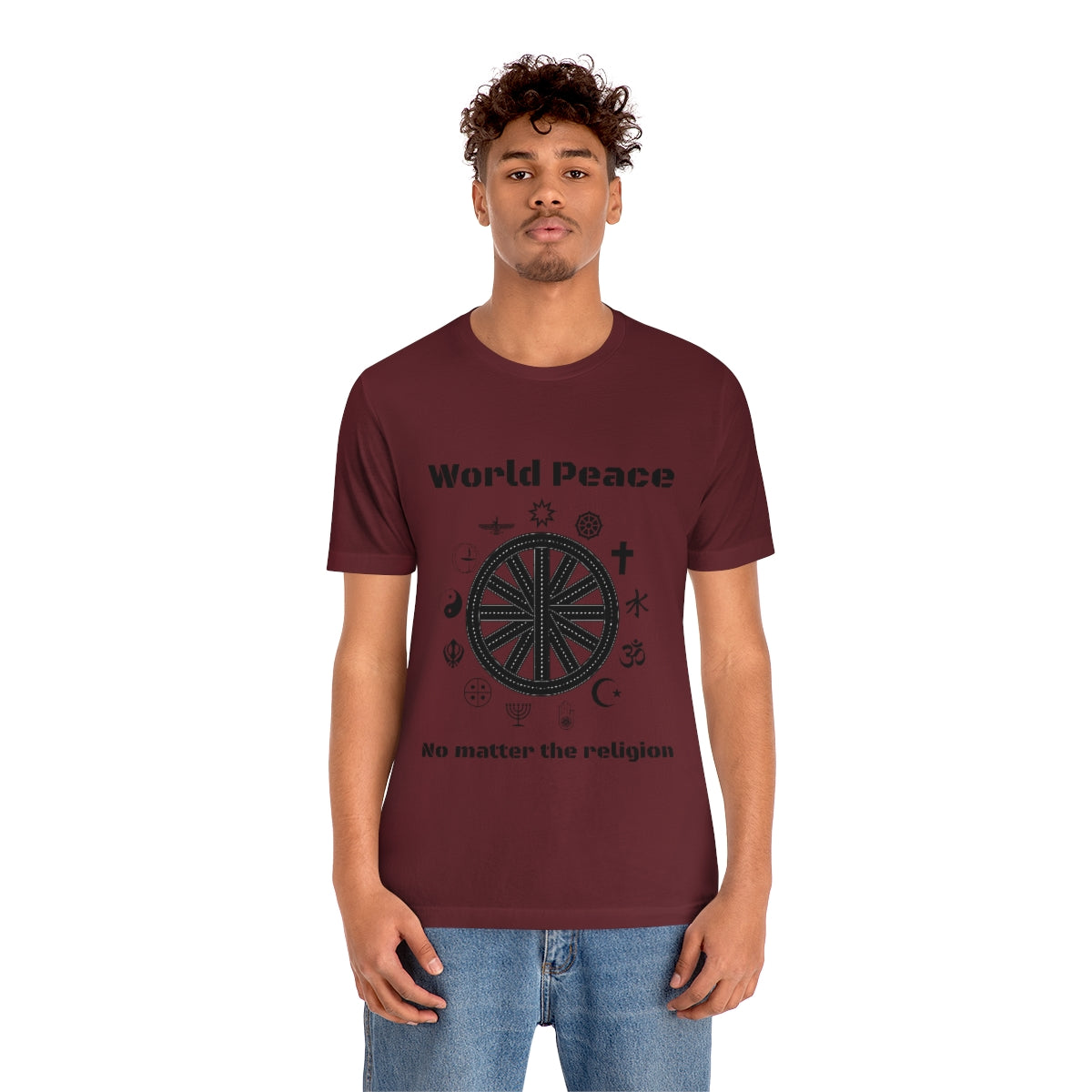 World peace no matter the religion - Unisex Short Sleeve Tee