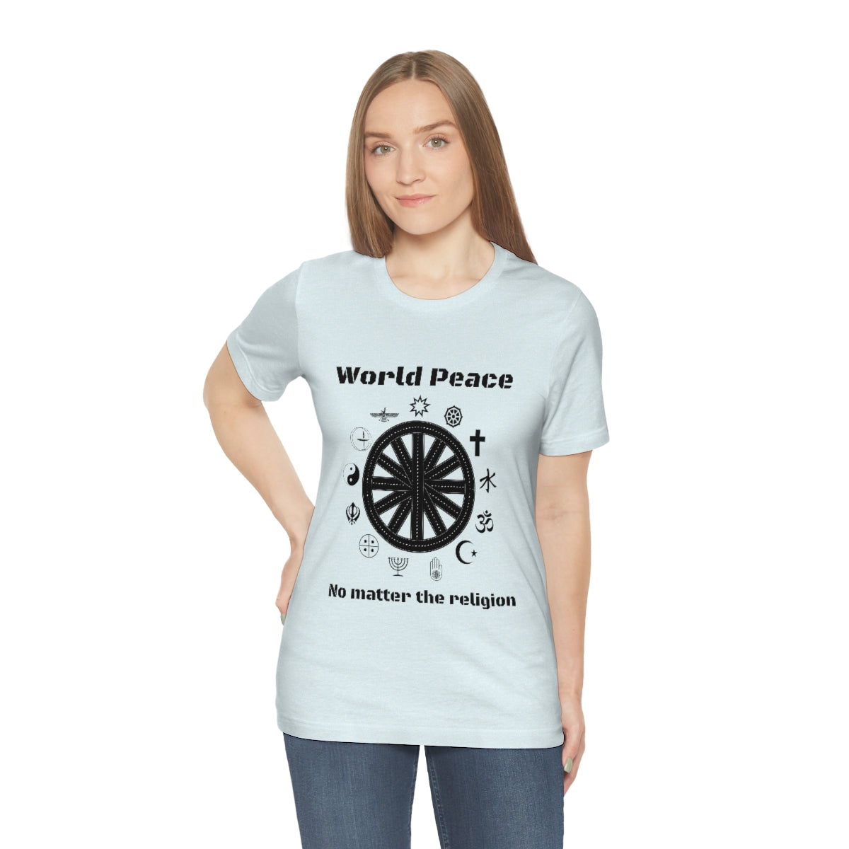 World peace no matter the religion - Unisex Short Sleeve Tee