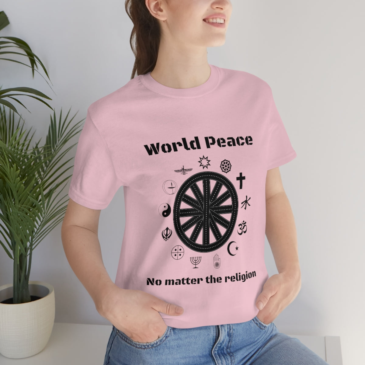 World peace no matter the religion - Unisex Short Sleeve Tee