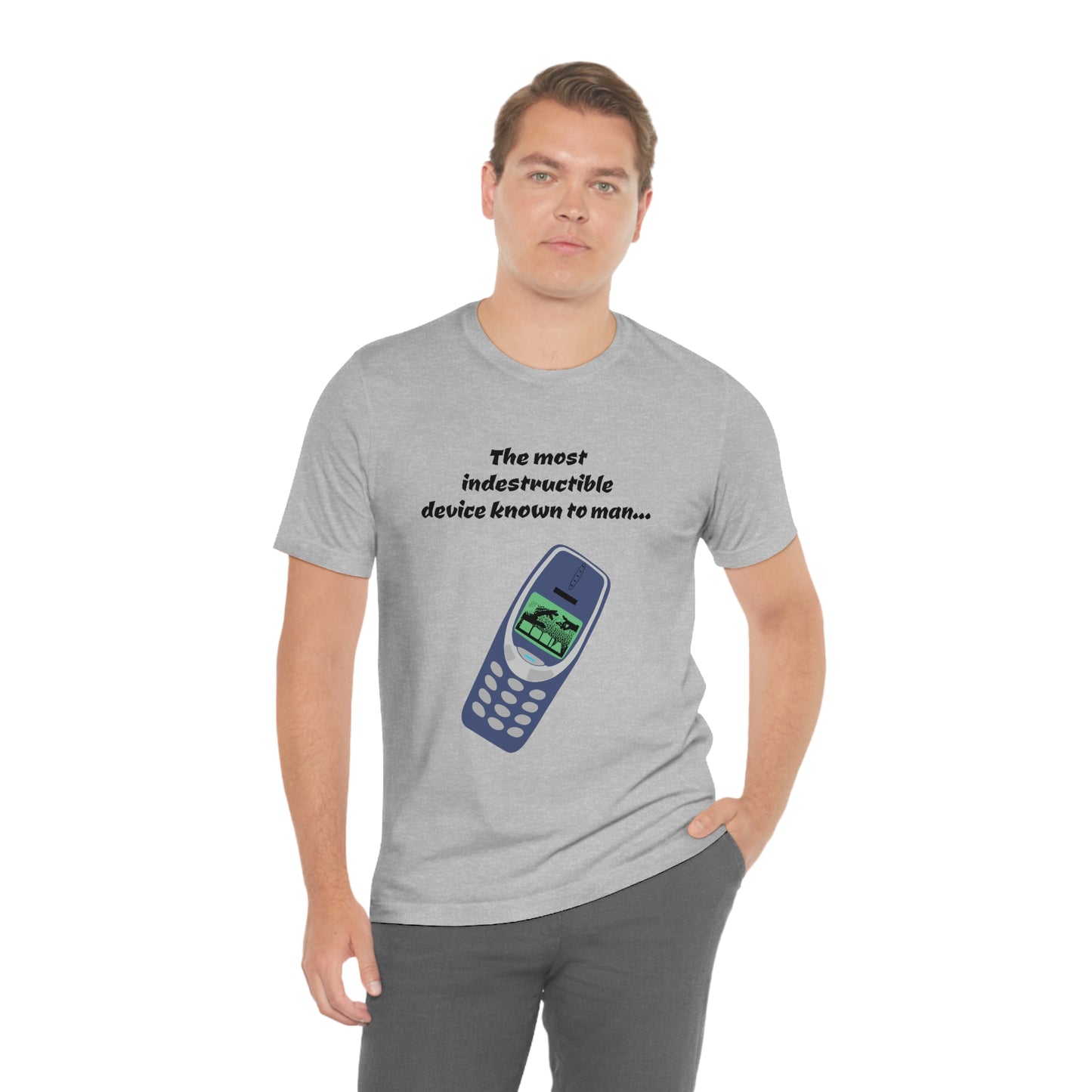 The most indestructible device known to man - Funny Tech - Unisex Short Sleeve Tee - CrazyTomTShirts