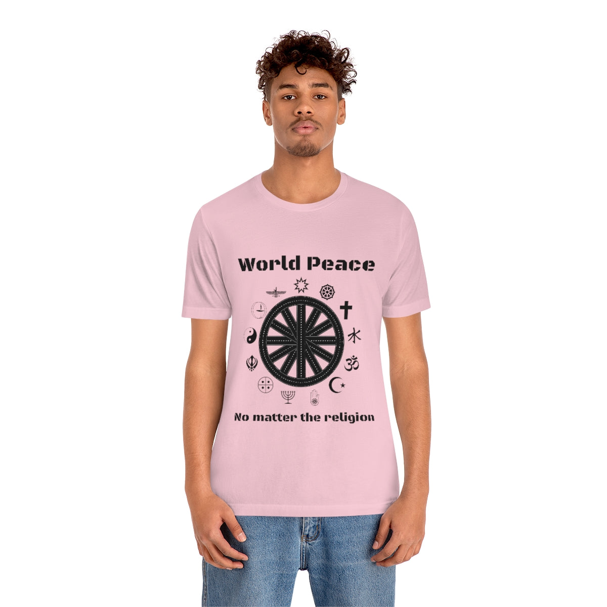 World peace no matter the religion - Unisex Short Sleeve Tee