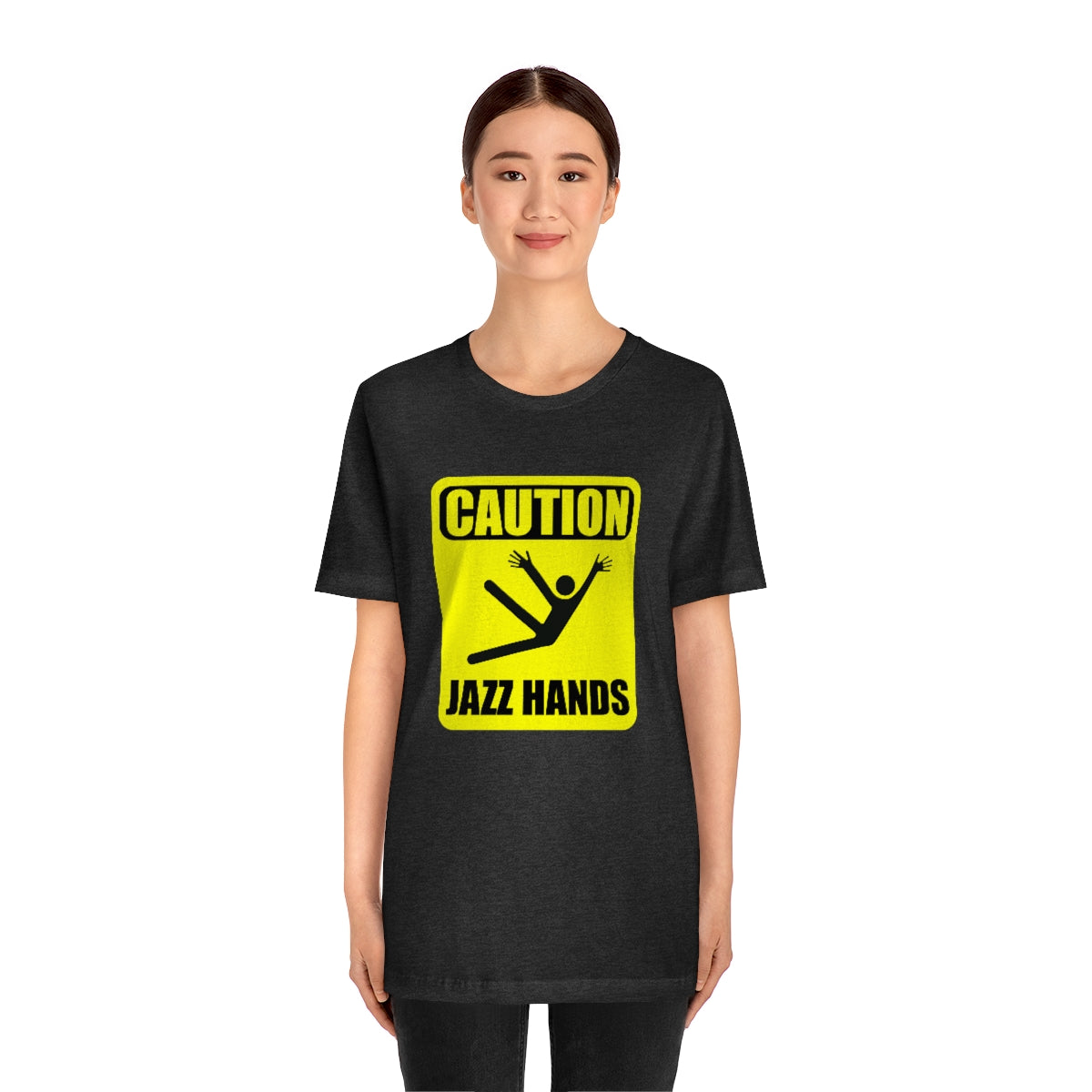 Caution Jazz hands - Funny - Unisex Short Sleeve Tee