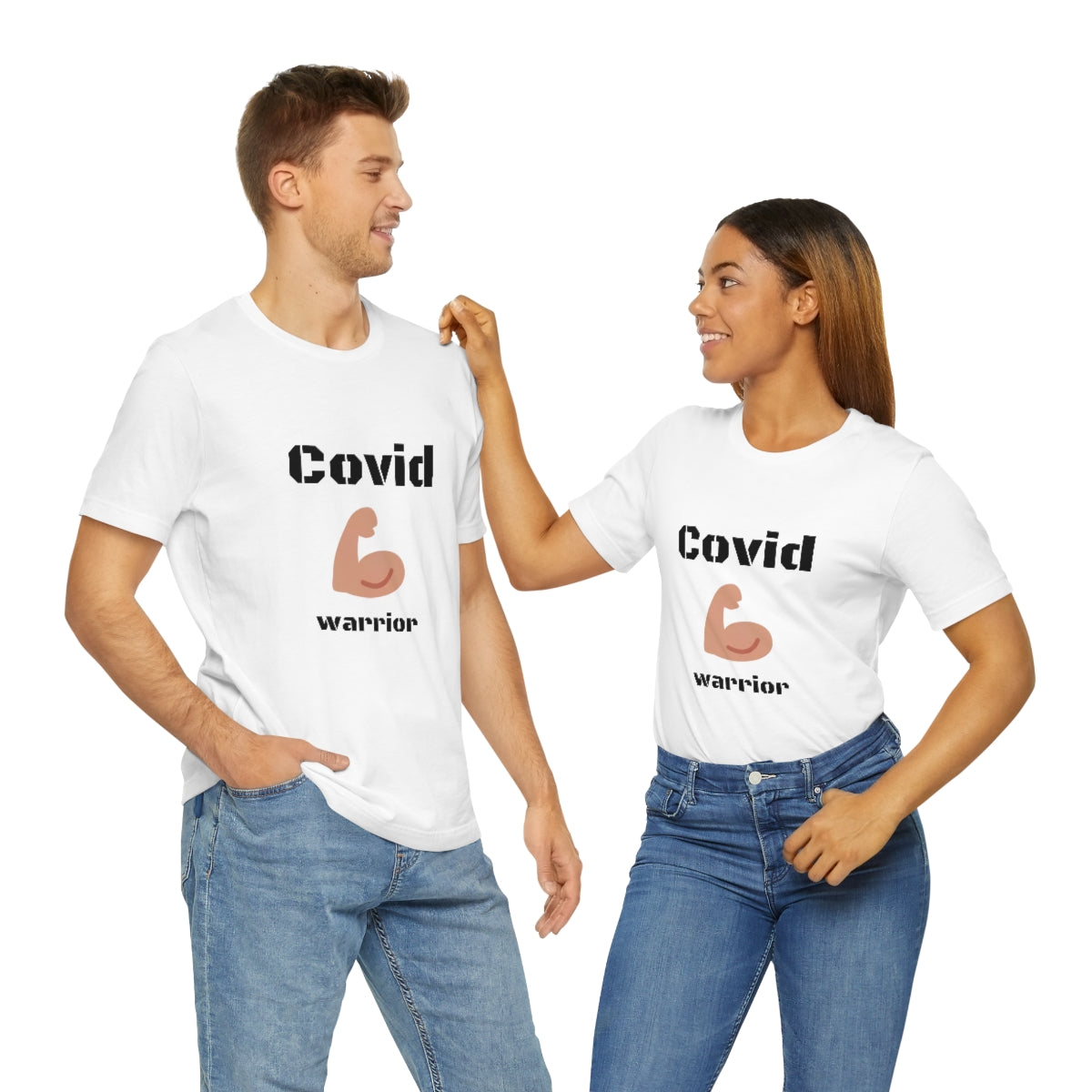 Covid Warrior - Designed - Unisex Short Sleeve Tee - CrazyTomTShirts