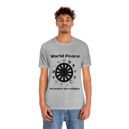 World peace no matter the religion - Unisex Short Sleeve Tee